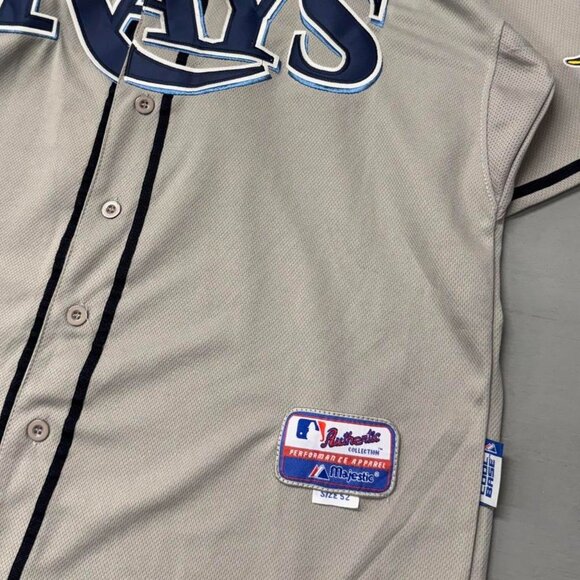 Tampa‎ Bay Rays Evan Longoria Size 52 Grey #3 Majestic Authentic MLB Jersey - Picture 4 of 7